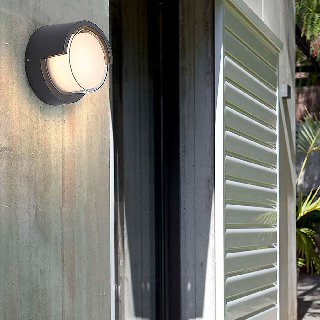 Modern Geometric Outdoor Wall Sconce – Waterproof Light