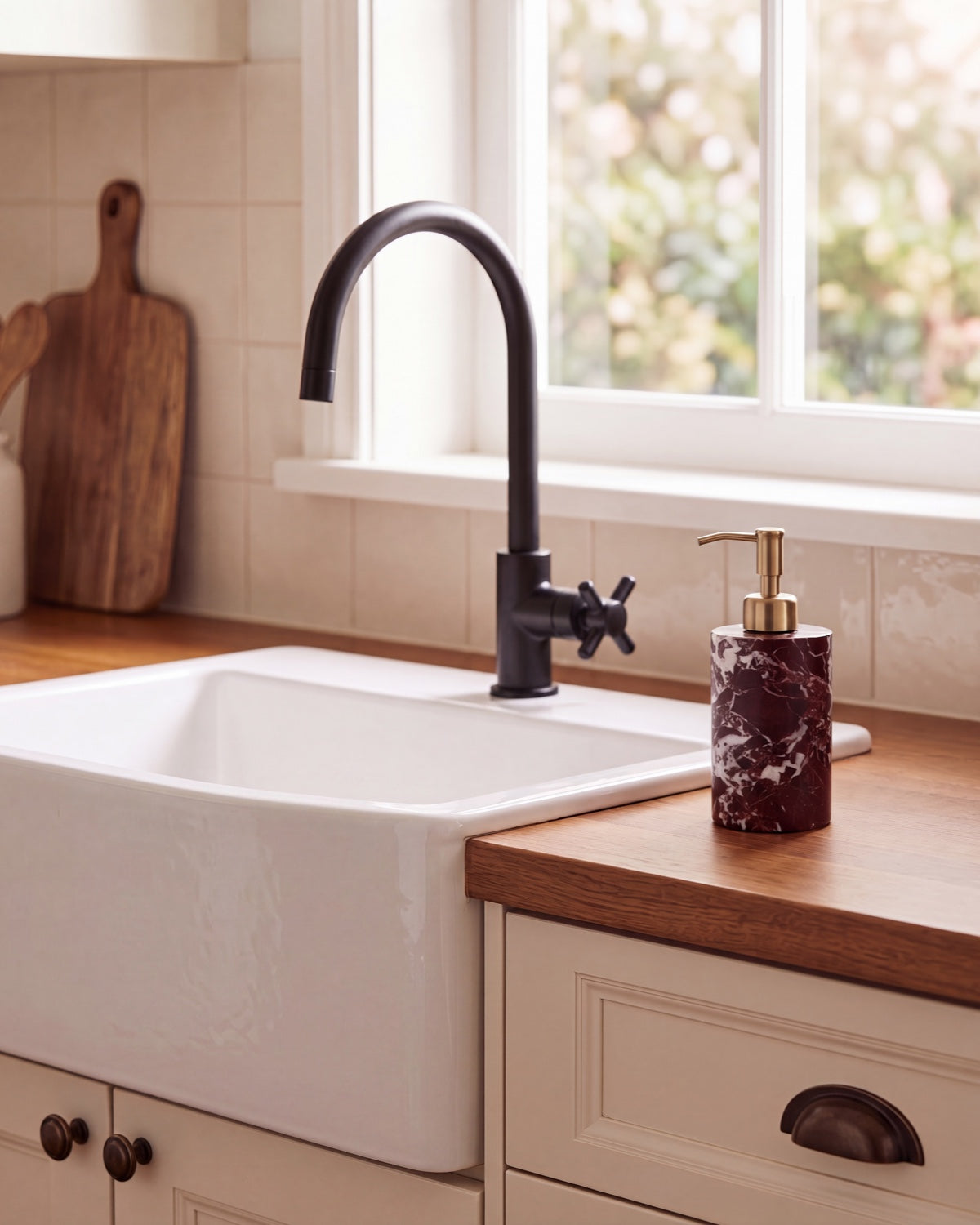 Rosa Levanto Marble Soap Dispenser with Gold Pump