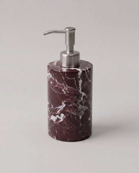 Rosa Levanto Marble Soap Dispenser with Silver Pump