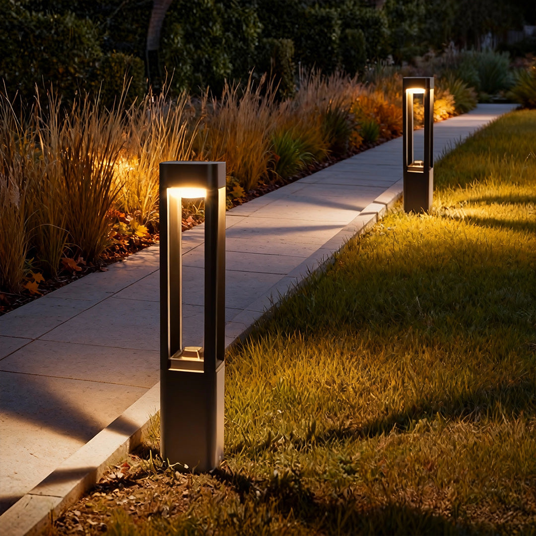 LED Bollard Pathway Light, Modern Waterproof Outdoor Landscape Lighting for Walkways and Garden