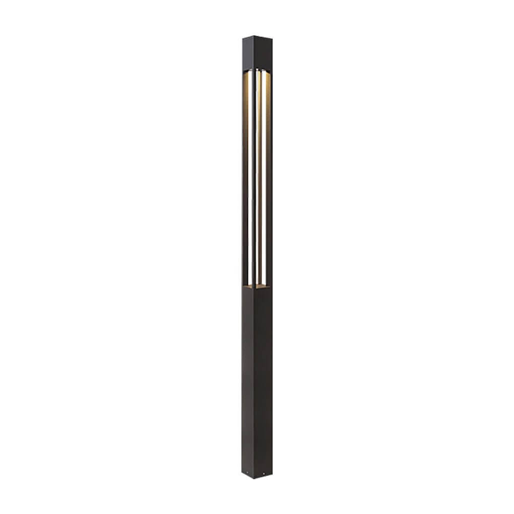 LED Bollard Path Lights, Modern Black Outdoor Landscape Lighting