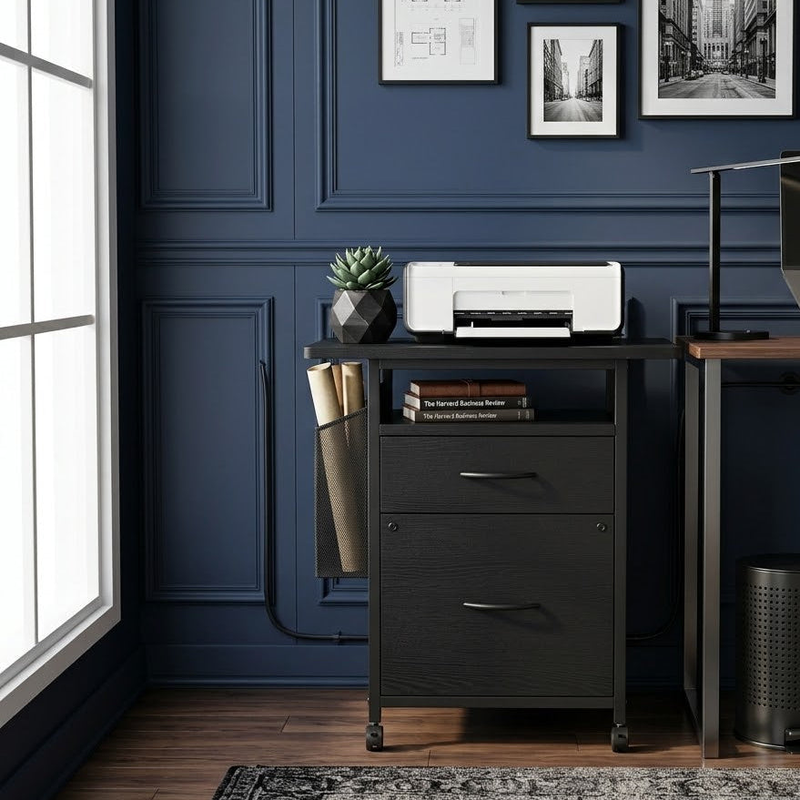 All-in-One Under-Desk Filing Cart