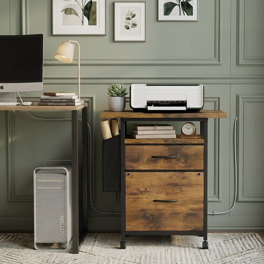 All-in-One Under-Desk Filing Cart