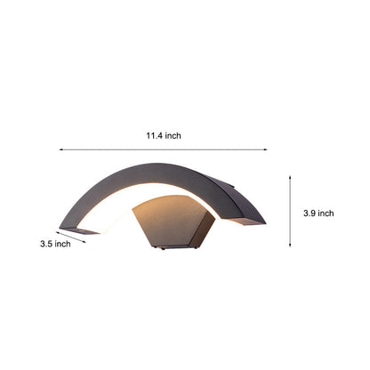 Outdoor LED Wall Sconce, Modern Waterproof Porch Light with Downward Lighting