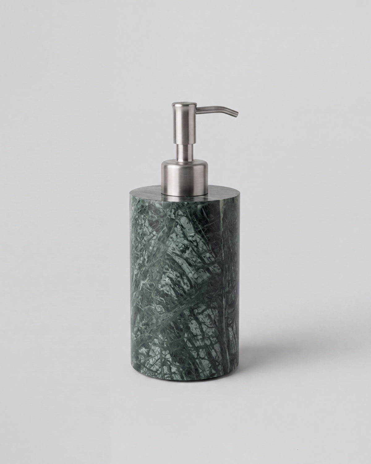 Indian Green Marble Soap Dispenser with Silver Pump