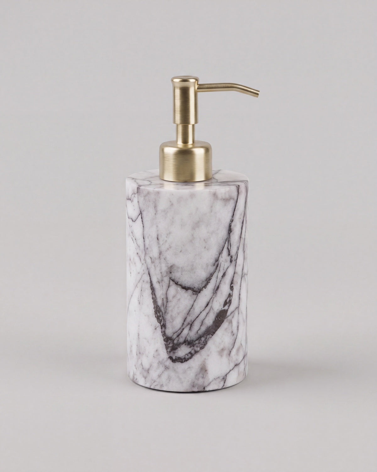 Italian Lilac Marble Soap Dispenser with Gold Pump