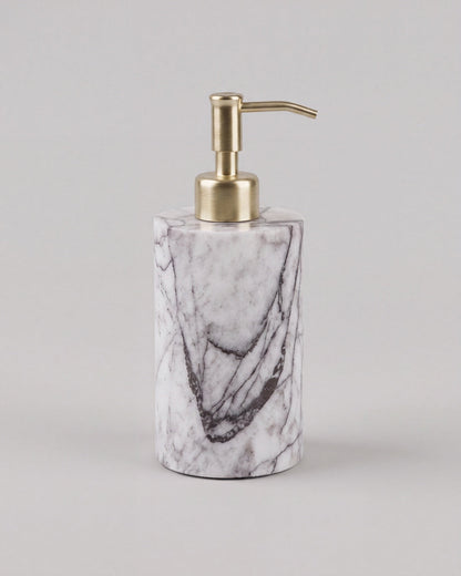 Italian Lilac Marble Soap Dispenser with Gold Pump