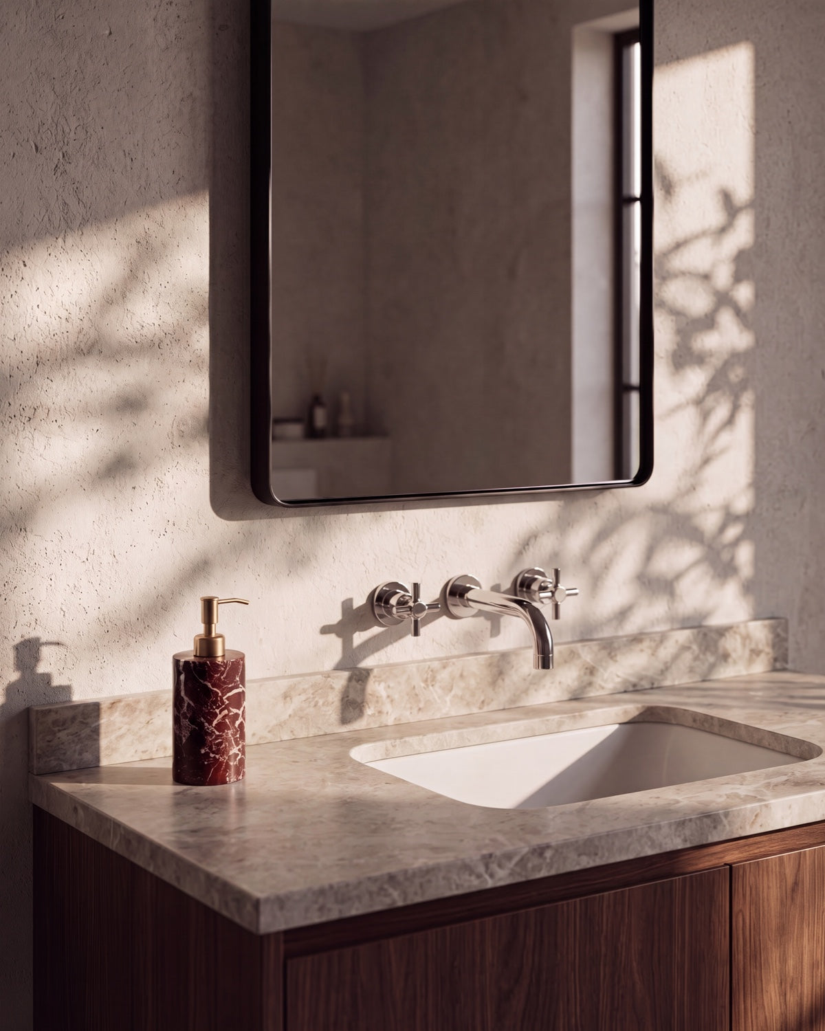 Rosa Levanto Marble Soap Dispenser with Gold Pump