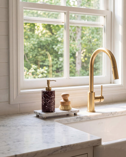 Rosa Levanto Marble Soap Dispenser with Gold Pump