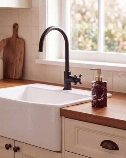 Rosa Levanto Marble Soap Dispenser with Gold Pump