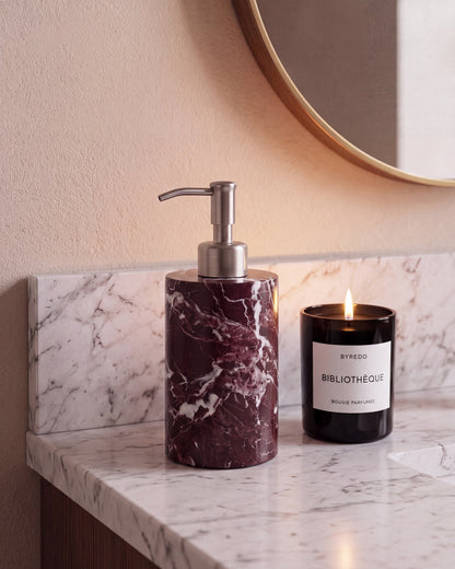 Rosa Levanto Marble Soap Dispenser with Silver Pump