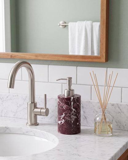 Rosa Levanto Marble Soap Dispenser with Silver Pump