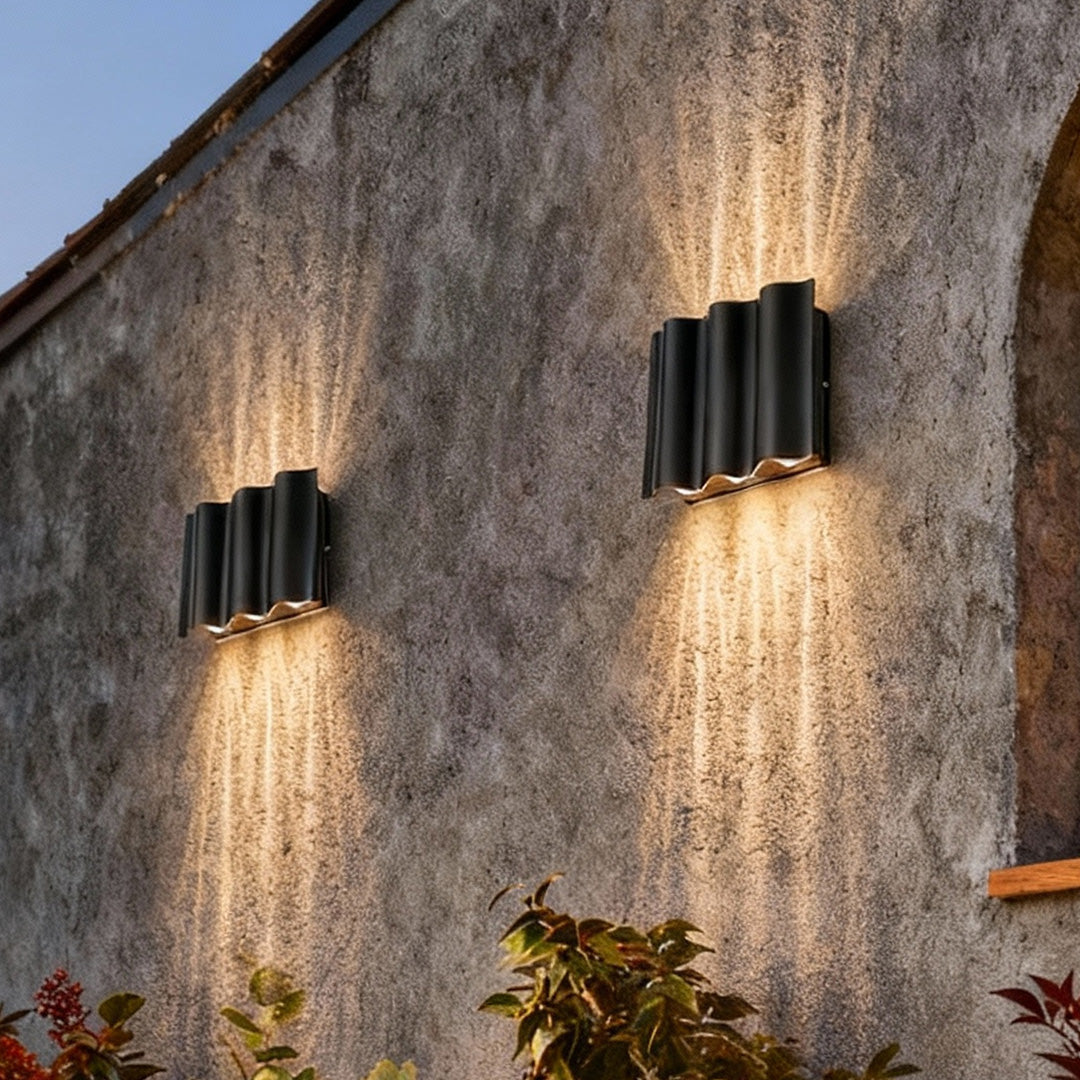 Modern Outdoor Wall Sconce, Up and Down LED Exterior Wall Light, Waterproof Aluminum