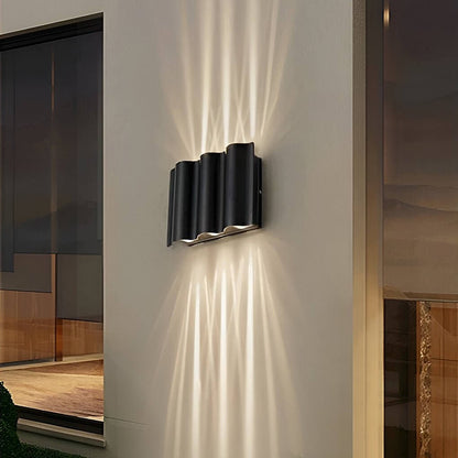 Modern Outdoor Wall Sconce, Up and Down LED Exterior Wall Light, Waterproof Aluminum