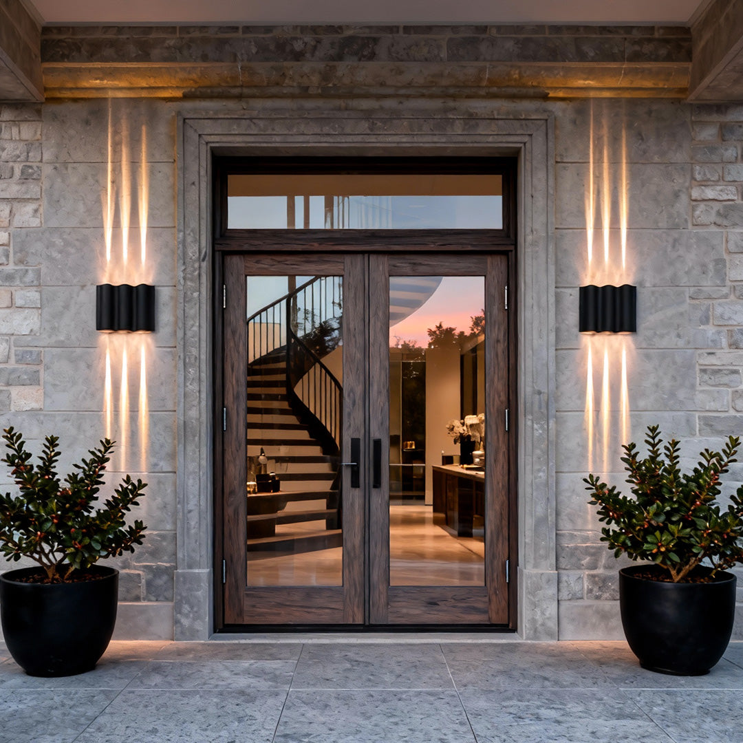 Modern Outdoor Wall Sconce, Up and Down LED Exterior Wall Light, Waterproof Aluminum