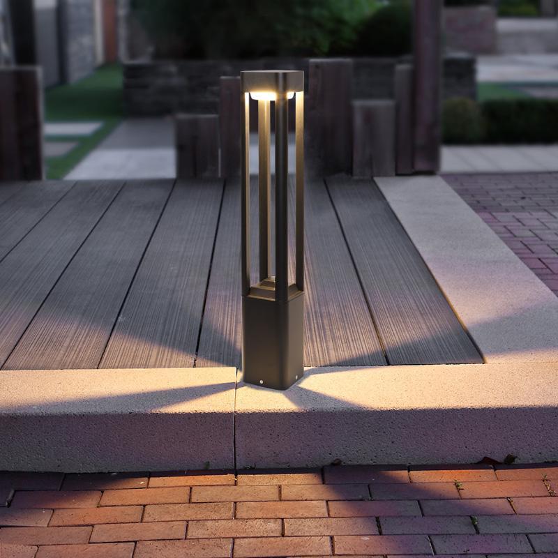 LED Bollard Pathway Light, Modern Waterproof Outdoor Landscape Lighting for Walkways and Garden