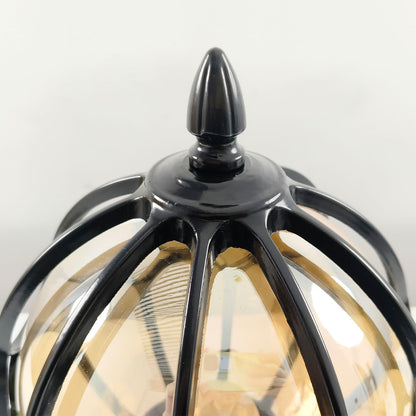 Outdoor Globe Post Light, Vintage Glass Globe LED Landscape Light for Fence, Deck and Garden