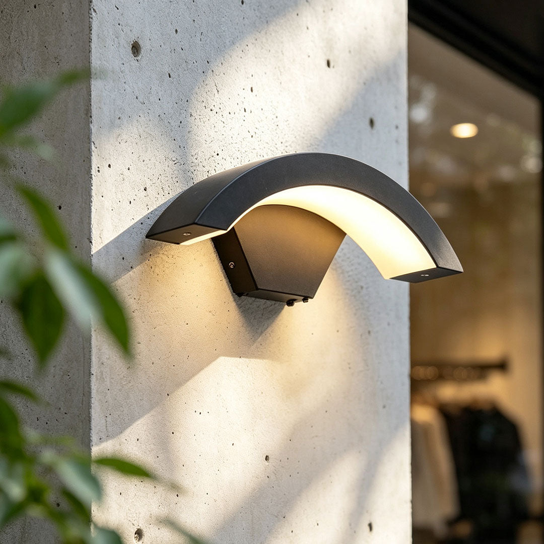 Outdoor LED Wall Sconce, Modern Waterproof Porch Light with Downward Lighting