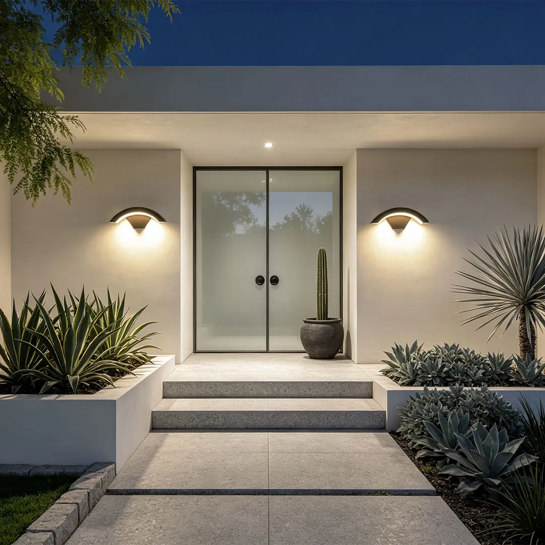 Outdoor LED Wall Sconce, Modern Waterproof Porch Light with Downward Lighting