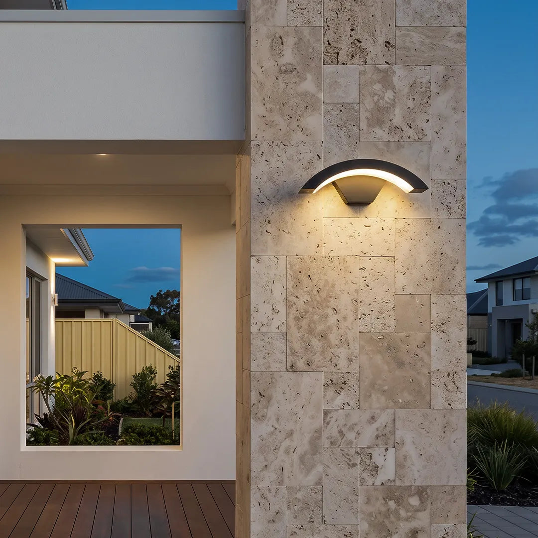 Outdoor LED Wall Sconce, Modern Waterproof Porch Light with Downward Lighting