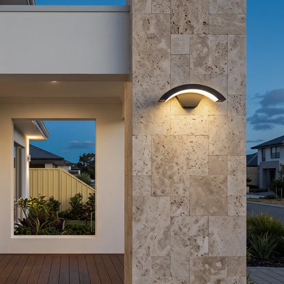 Outdoor LED Wall Sconce, Modern Waterproof Porch Light with Downward Lighting