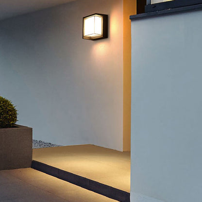 Modern Geometric Outdoor Wall Sconce – Waterproof Light