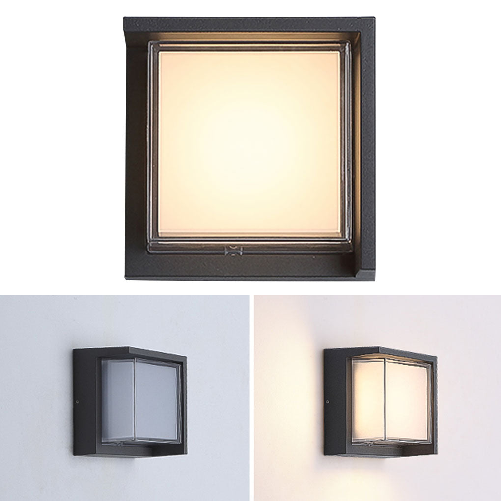 Modern Geometric Outdoor Wall Sconce – Waterproof Light