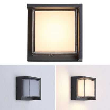 Modern Geometric Outdoor Wall Sconce – Waterproof Light