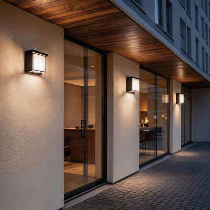 Modern Geometric Outdoor Wall Sconce – Waterproof Light
