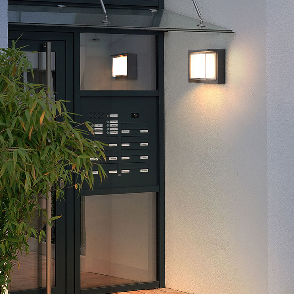 Modern Geometric Outdoor Wall Sconce – Waterproof Light