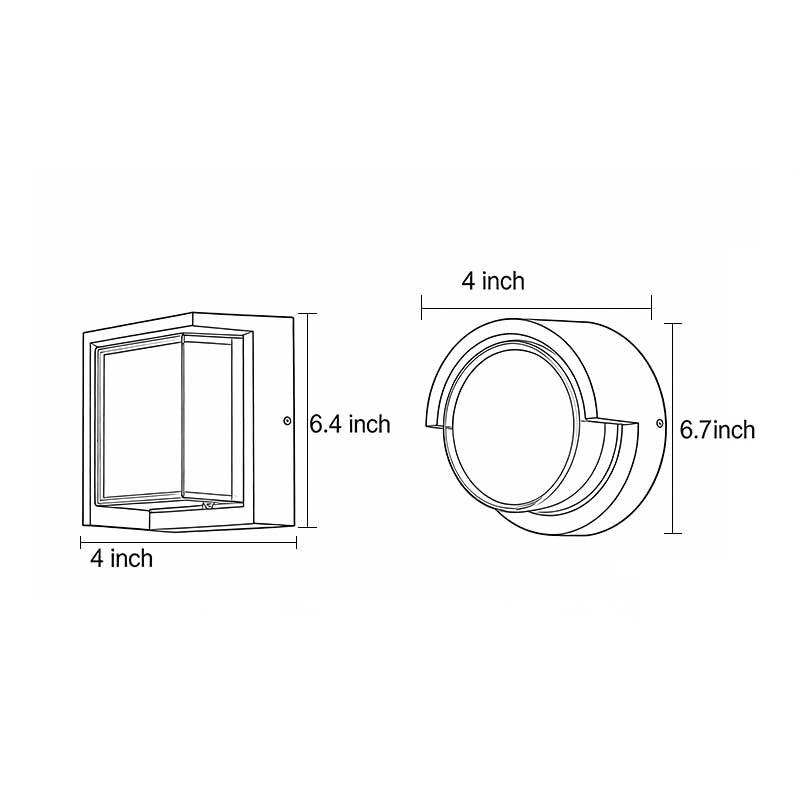 Modern Geometric Outdoor Wall Sconce – Waterproof Light