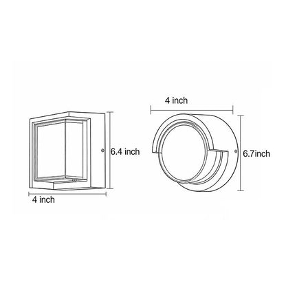 Modern Geometric Outdoor Wall Sconce – Waterproof Light