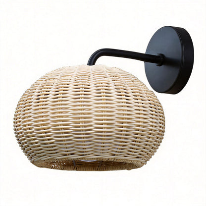 Woven Rattan Outdoor Pendant Light – Waterproof Ceiling Light