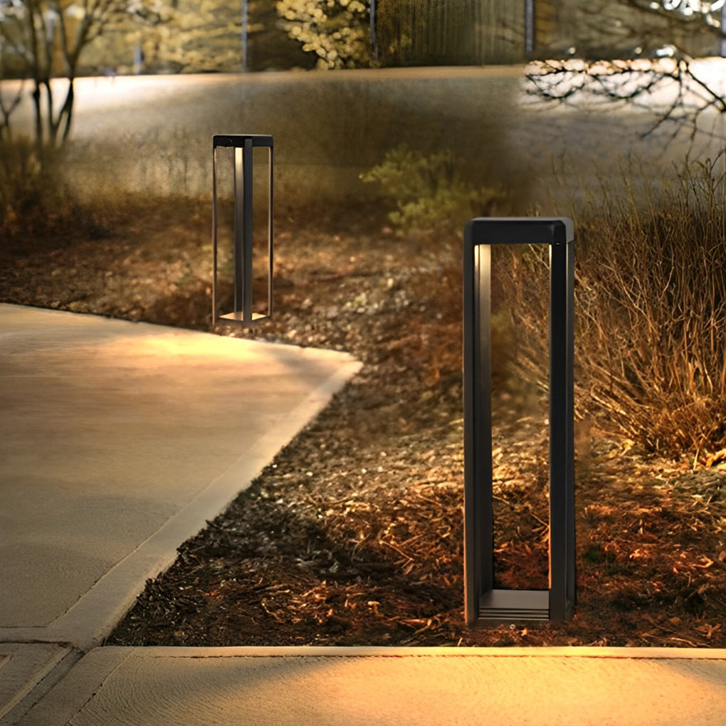 Black Aluminum Solar Pathway Lights – Outdoor Landscape Lighting