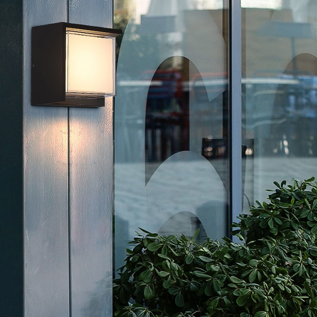 Modern Geometric Outdoor Wall Sconce – Waterproof Light