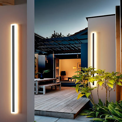 Linear Outdoor Wall Sconce – Modern Acrylic LED Light