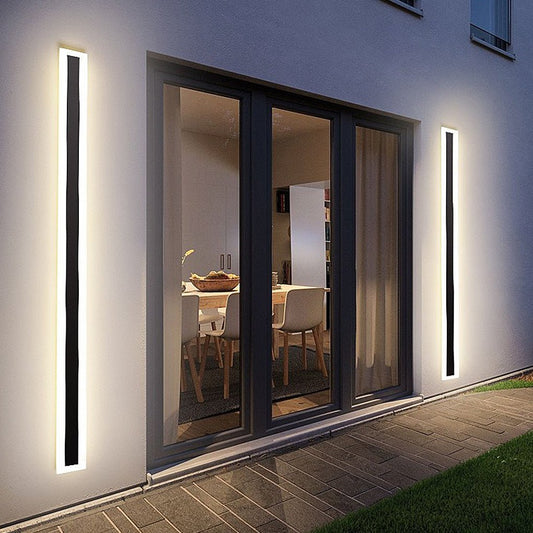 Linear Outdoor Wall Sconce – Modern Acrylic LED Light
