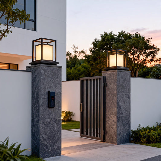 Solar Outdoor Fence Post Light, Waterproof LED Pillar Light for Deck, Patio and Garden