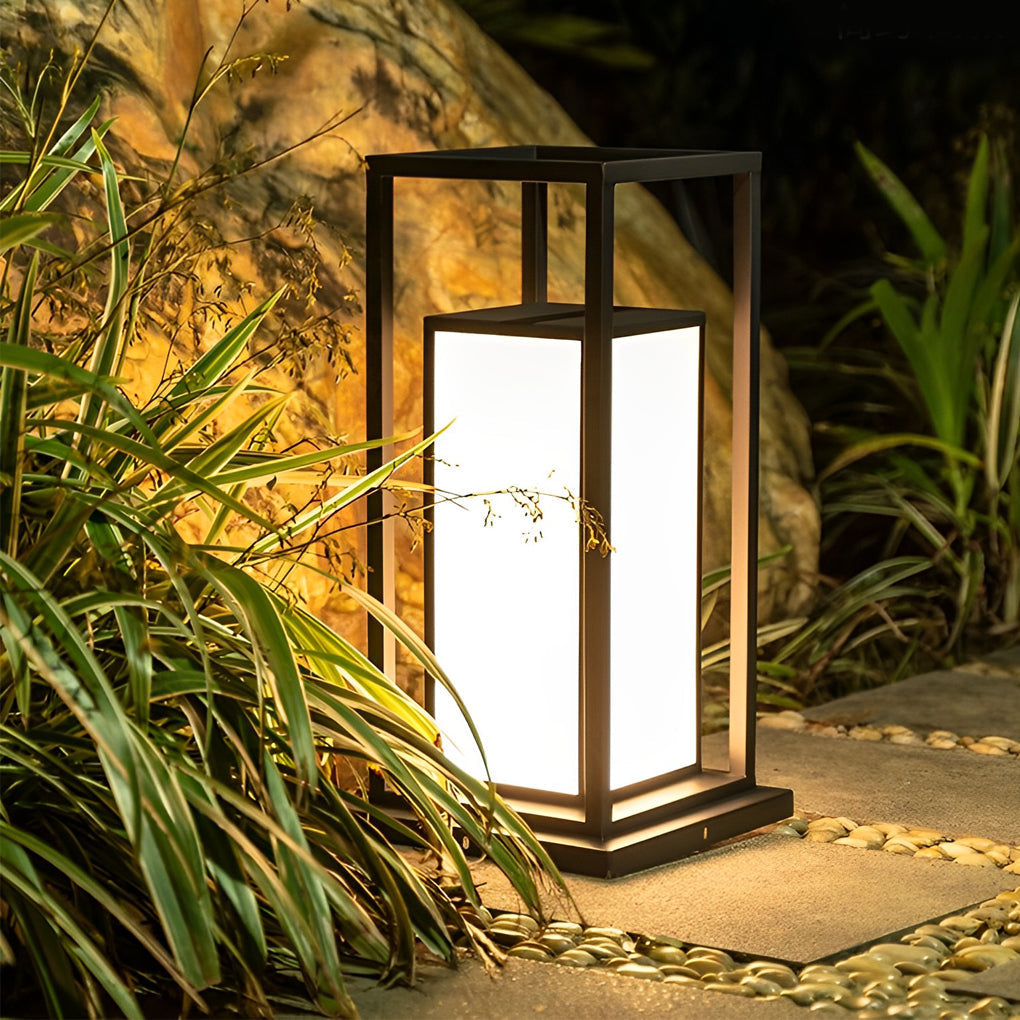 Solar Outdoor Fence Post Light, Waterproof LED Pillar Light for Deck, Patio and Garden