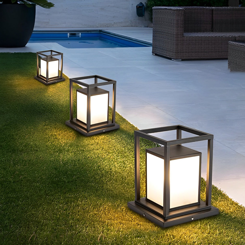 Solar Outdoor Fence Post Light, Waterproof LED Pillar Light for Deck, Patio and Garden