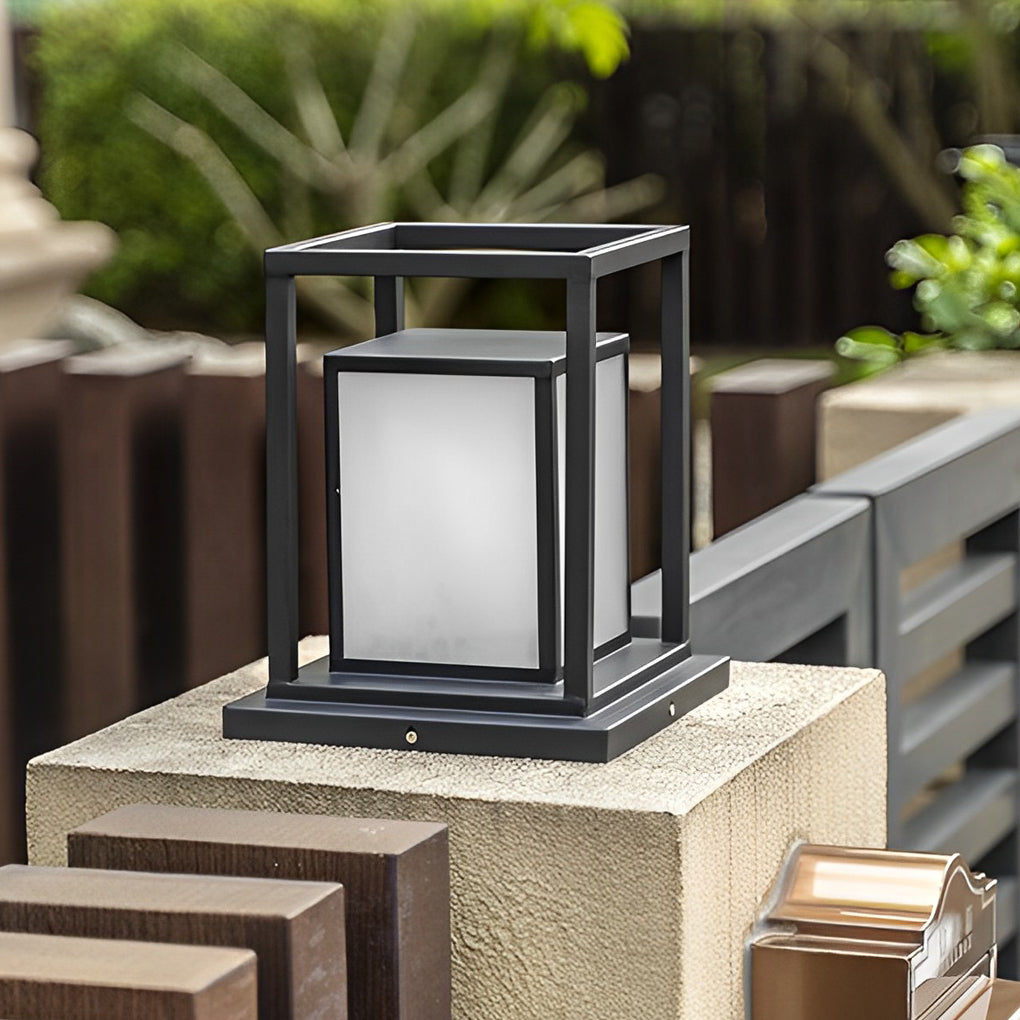 Solar Outdoor Fence Post Light, Waterproof LED Pillar Light for Deck, Patio and Garden