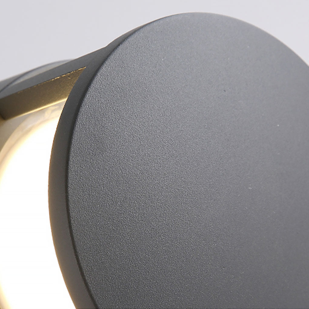 Modern Outdoor Post Light, Round LED Landscape Light for Garden, Patio and Walkway