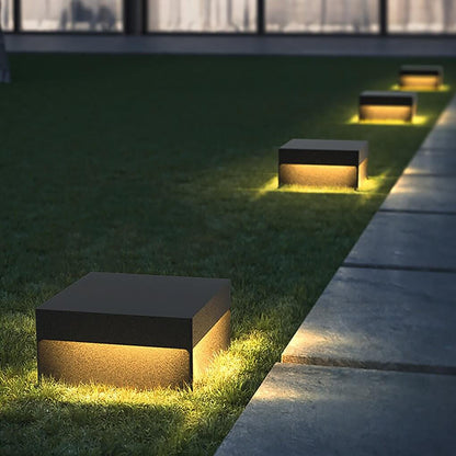 Square Outdoor Post Light, Modern Waterproof LED Fence and Pillar Light