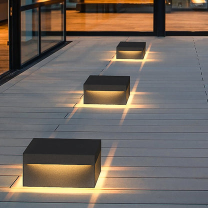 Square Outdoor Post Light, Modern Waterproof LED Fence and Pillar Light
