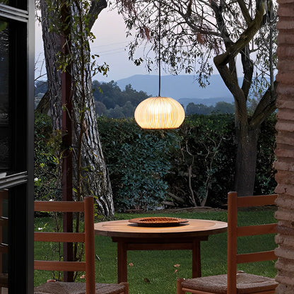Woven Rattan Outdoor Pendant Light – Waterproof Ceiling Light
