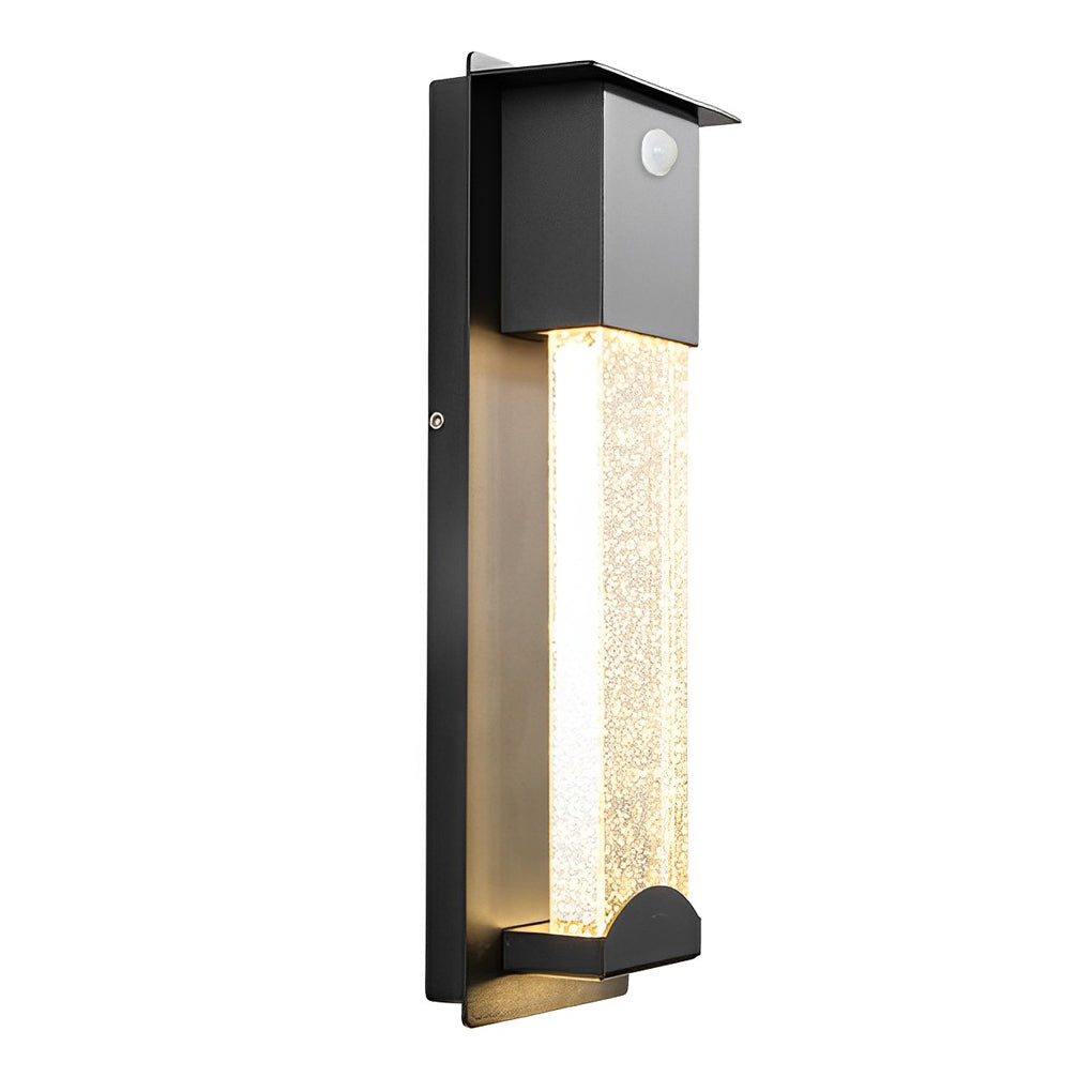 Rectangular Bubble Glass Outdoor Wall Sconce – LED Light