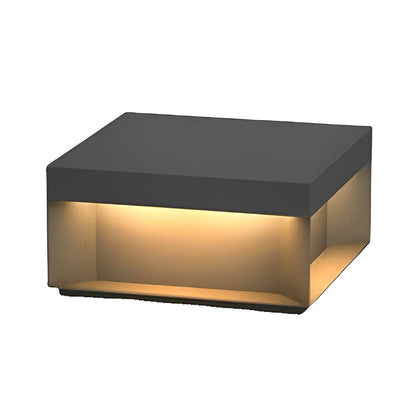 Square Solar Post Light, LED Outdoor Landscape Lighting for Deck, Fence and Patio, Waterproof Black