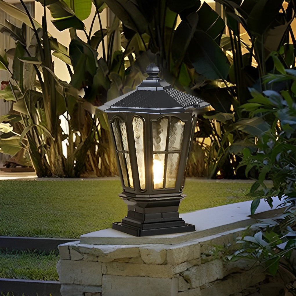 Solar Post Cap Light, Traditional Outdoor LED Pillar Light for Fence, Deck and Patio