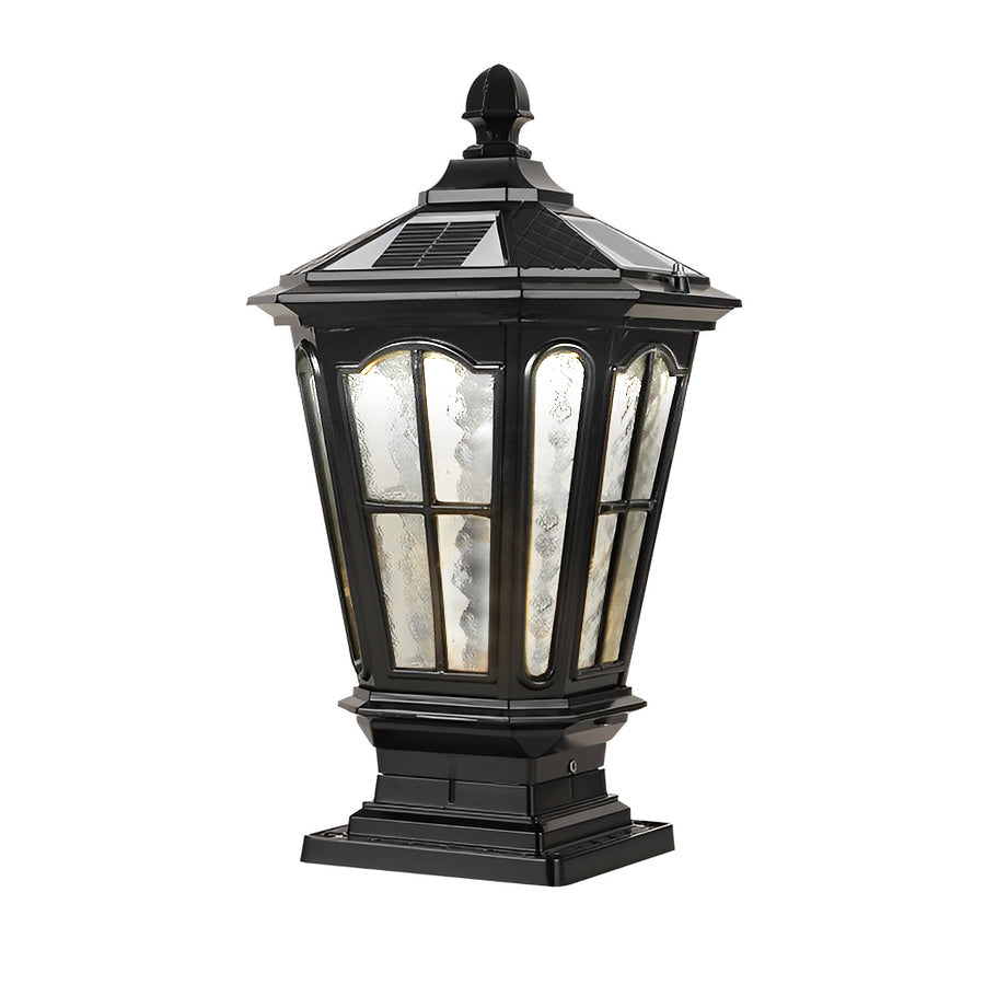 Solar Post Cap Light, Traditional Outdoor LED Pillar Light for Fence, Deck and Patio