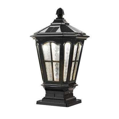 Solar Post Cap Light, Traditional Outdoor LED Pillar Light for Fence, Deck and Patio